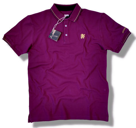 New Lambretta Mod Stripe Trim Pique Polo Shirt Purple Preview